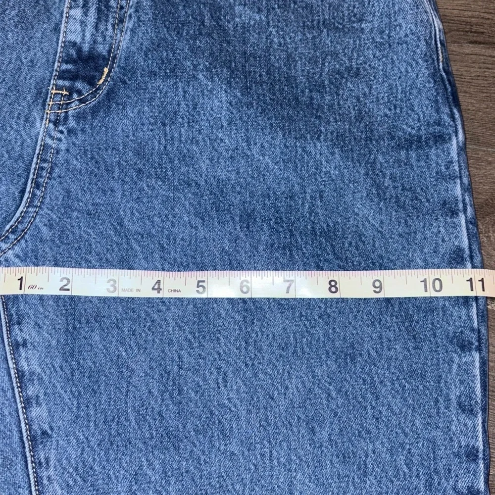 Princess Polly Gyoke Hi Rise Straight Leg Jeans Size 8 Dark Wash - Picture 13 of 15